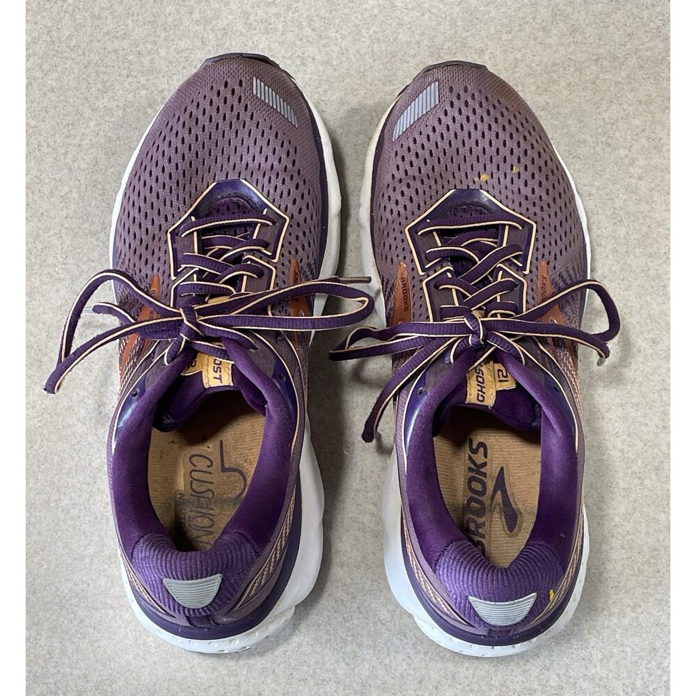Brooks Womens Ghost 12 Sz 7.5 Medium (B) 1203051B579 Purple Running Shoes - Picture 4 of 13